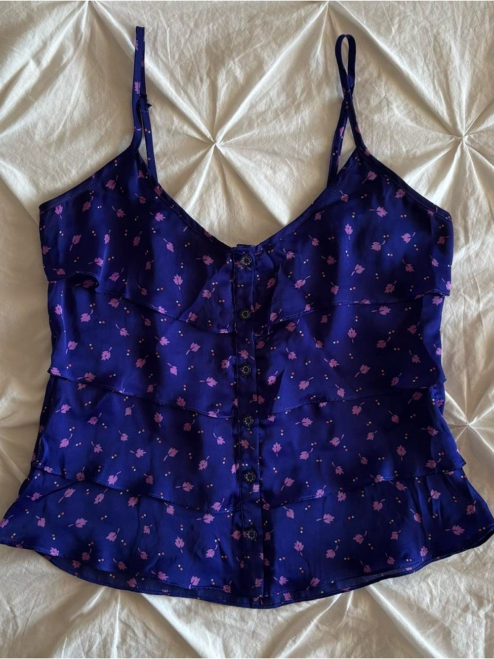 forever 21 ruffle button up cami